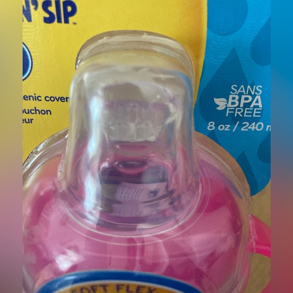 NEW!! Nuby grip n sip: purple and pink - Picture 4 of 4